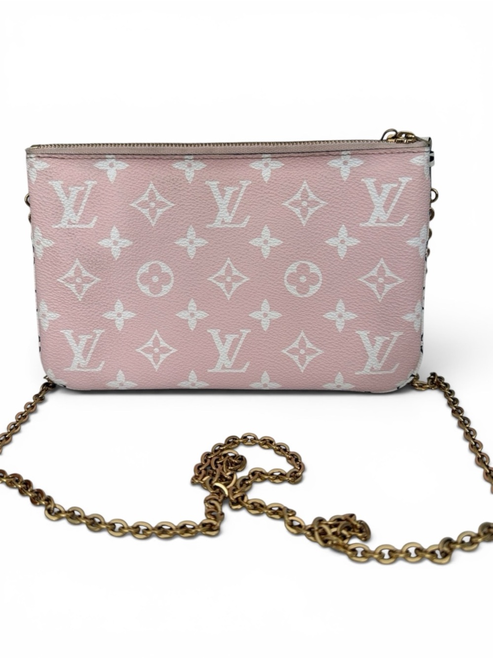 Vintage Louis Vuitton Giant Monogram RedPink Double Zip Pochette LIMITED EDITION - Picture 2 of 10